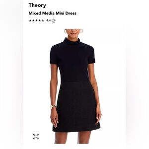 Theory mock neck short sleeve work dress.